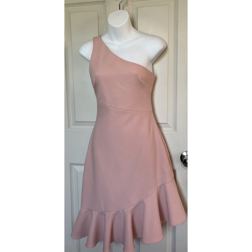 Cinq A Sept Stella Asymmetrical One Shoulder Formal Dress Pink Womens 6 - Picture 3 of 15